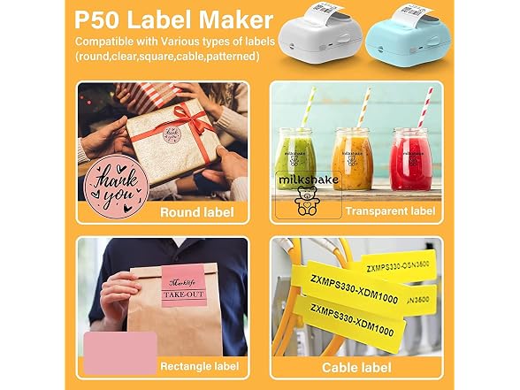 Mini Bluetooth Label Maker Barcode Printer