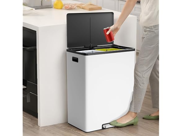 OUTLANE 16 Gal Step-On Recycling Bin