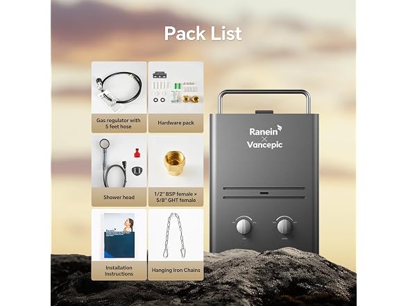 Ranein RO4K-Y-K01 PortableWater Hearter 41K BTU (Open Box)