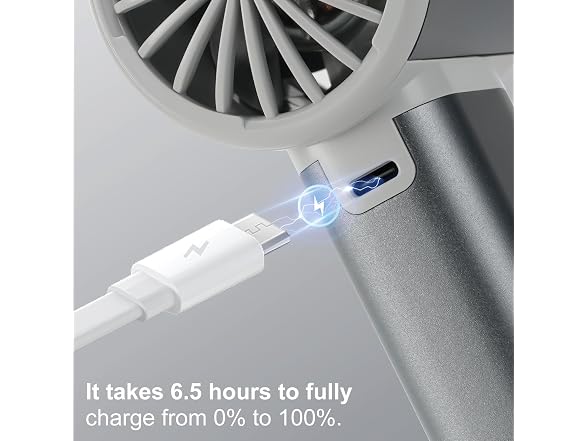 Sowmow Dark Silver Handheld Turbo Fan