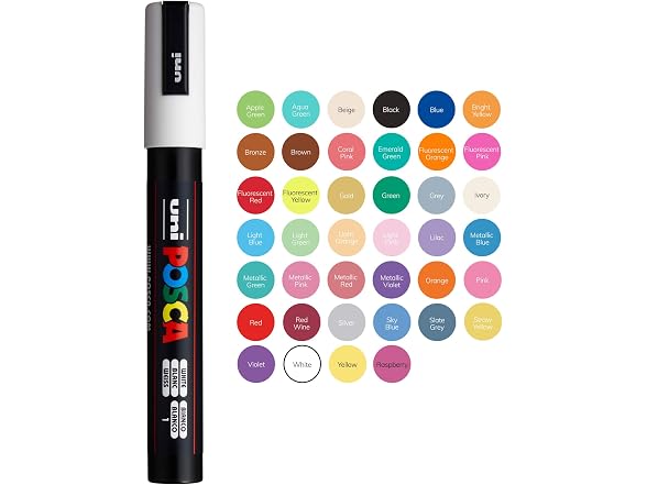 POSCA? PC-3M Paint Markers, Reversible Fine Tip, Orange