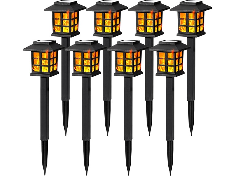 GIGALUMI Solar Lights, Flickering Flame
