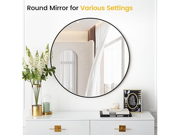 GAOMON Round Mirror 18" Bathroom Mirror