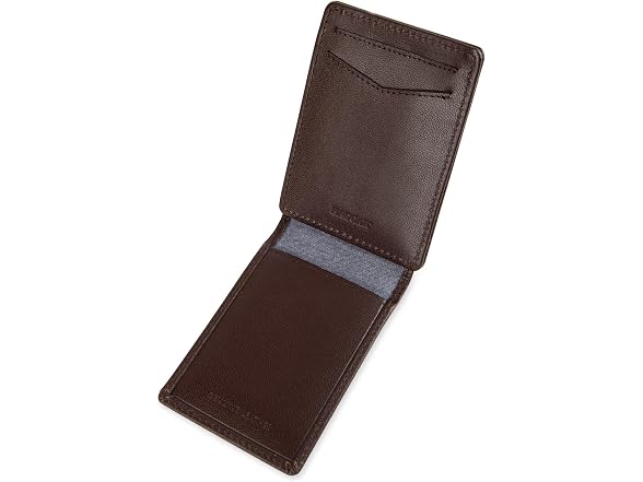 Haggar Men (OS) Rfid Leather Magnetic Wallet Brown