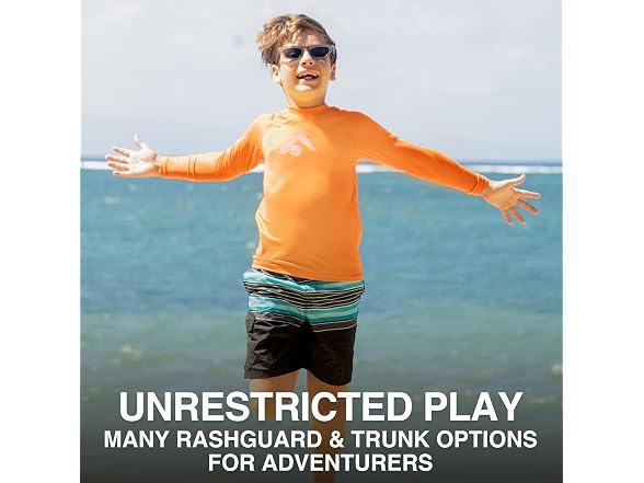 Kanu Surf Boys (3T) Long Sleeve Rashguard Orange