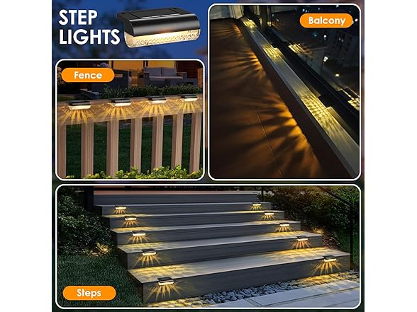 24 Pack Solar Step Lights (Warm White)