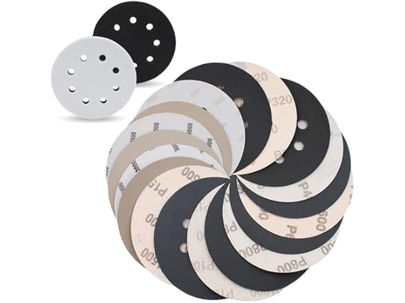 Akjwp 150PCS 5 Inch Sanding Discs Hook & Loop