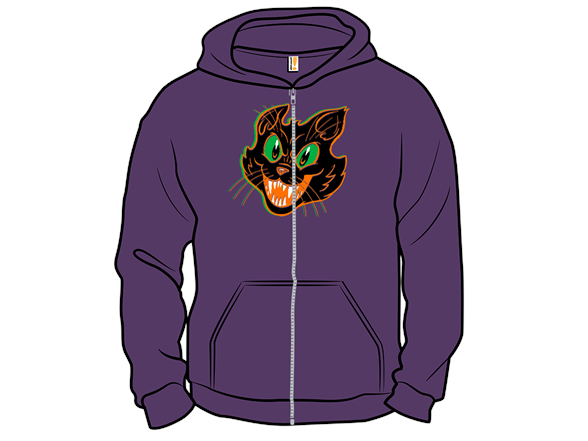 Black on Purple Cat
