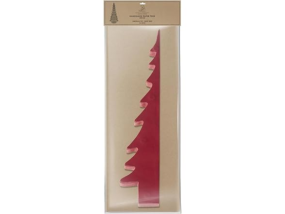 Honeycomb Paper Christmas Trees Red
