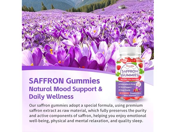 Wordln Saffron Gummies, 60 Count