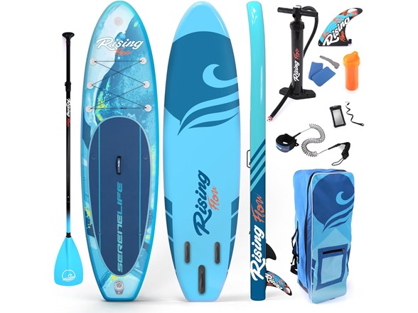 SereneLife Inflatable Stand Up Paddle Board 10'6"
