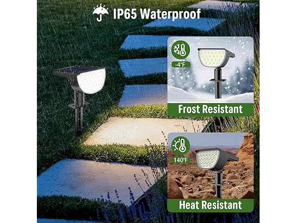 GKGG Waterproof Outdoor Solar Lights