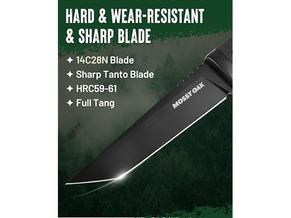 MOSSY OAK 10" Fixed Blade Knife w/Sheath