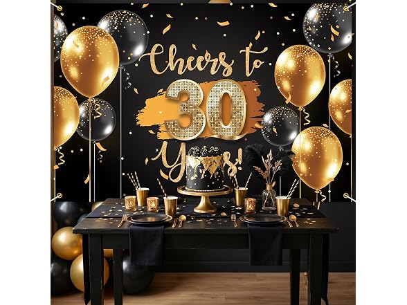 NC Cheers to 30 Years Backdrop Banner