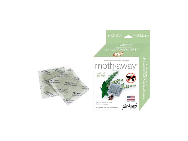 Richards Moth AWAY Value Pack 72 PK Non Toxic Moth Herbal  Repellant 