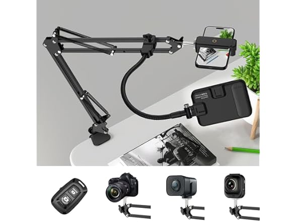Phone Mount w/LED Light & Remote