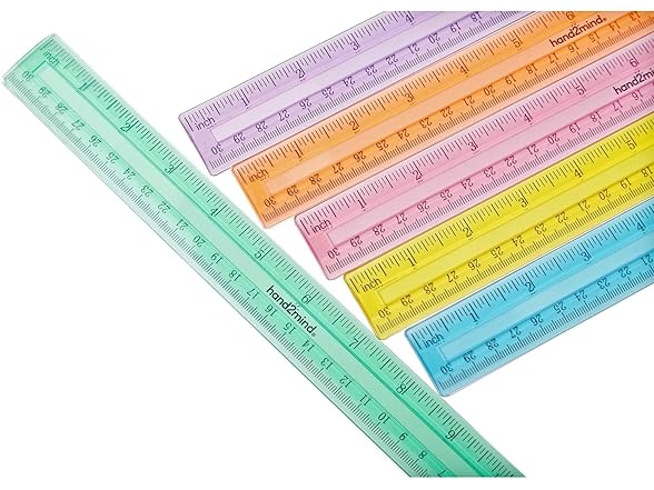 Semiflexible Safe-T Plastic Rulers, 24Pk