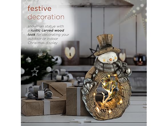 Alpine Corporation 21" H Snowman Statue