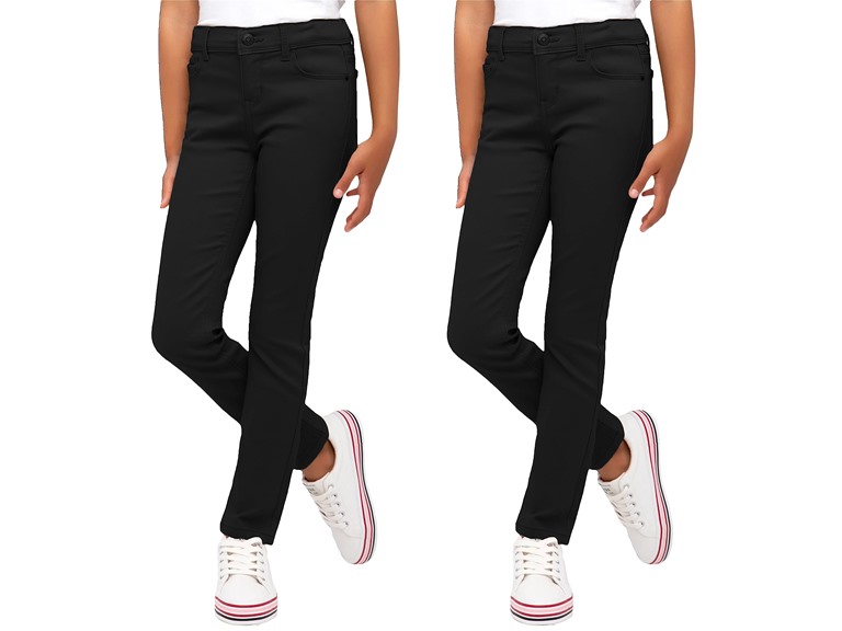 2PK Girls Stretch Pencil Uniform Pants