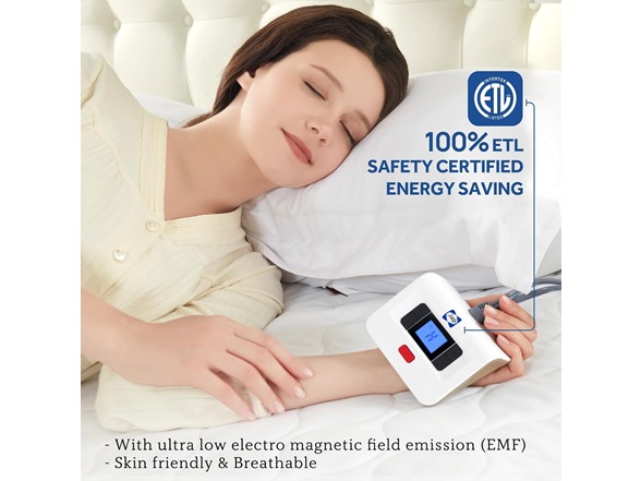Sealy Heated Mattress Pad Luxury Quilted Electric Bed Warmer