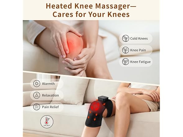 Nekteck Knee Massager Heated Knee Brace with