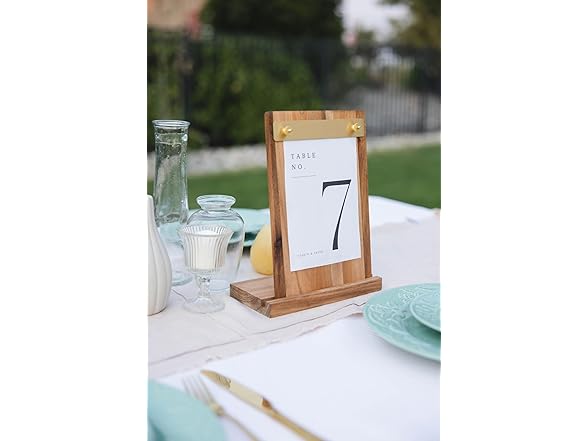 Natural Acacia Wood Sign Holder