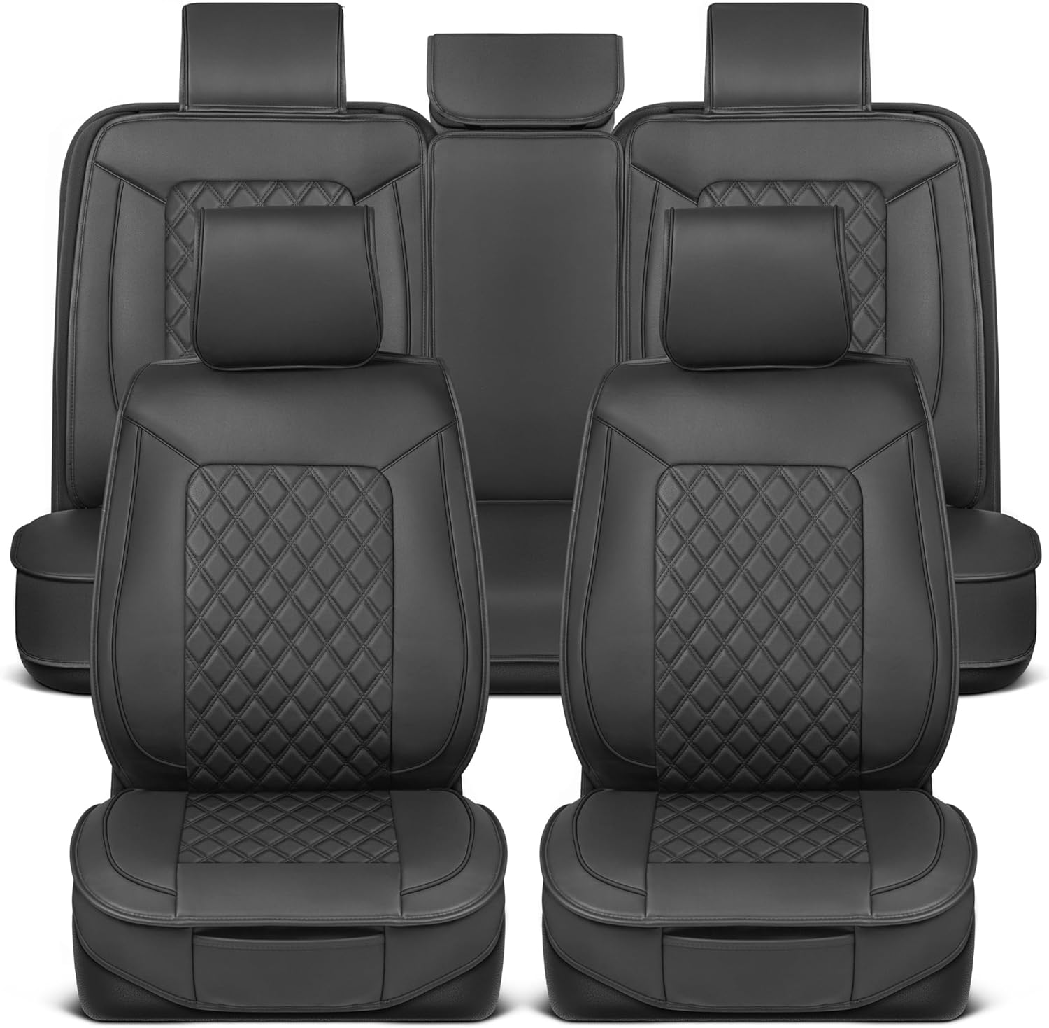 MotorBox Prestige Faux Leather Seat Covers Full Set - Gallery 12
