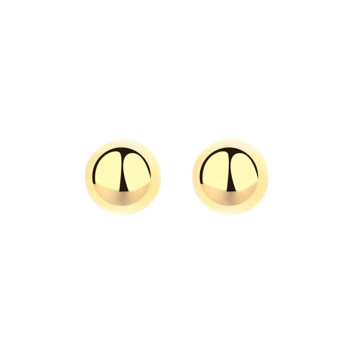 14K Gold Ball Stud Earrings - Gallery 7