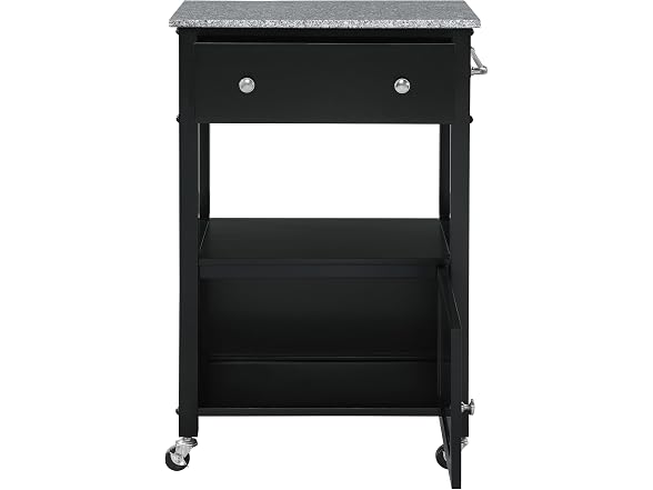 OSP Fairfax Farmhouse Kitchen Cart Black
