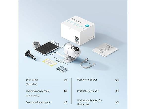 ELYSOO 2K Solar Security Camera (Open Box)