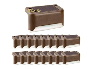 $18.99, Was $99.99, 81% Off! 16-Pack Solar Waterproof LED Deck Lights dealfomo