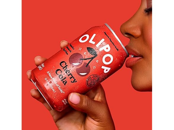 1CT OLIPOP Cherry Cola Prebiotic Soda, 12 OZ