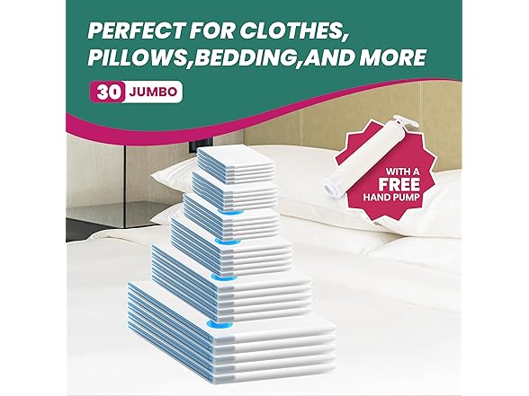 Simple Deluxe 30Pk Vacuum Storage Bags