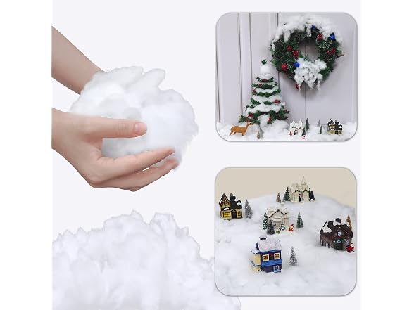 Fake Snow Decorations, 30 Sqft Fiber Sof