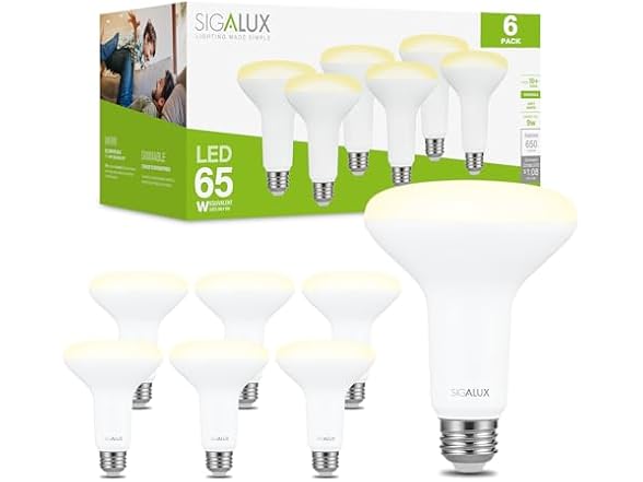 Sigalux Sigalux Dimmable LED Flood Lights, Pack of 6