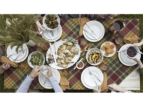 Lenox Serveware, Lenox French Perle Carved Turkey Platter, Scalloped