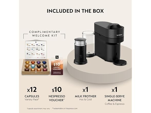 Nespresso Vertuo Pop+ Coffee Machine w Frother, Liquorice