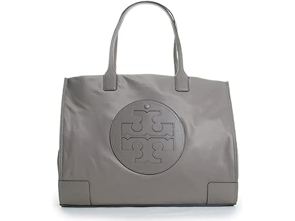 Ella Logo Tote Nylon Leather Handbag