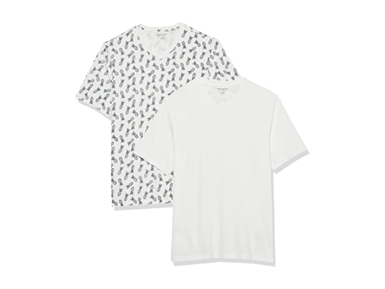White, Pineapple Print