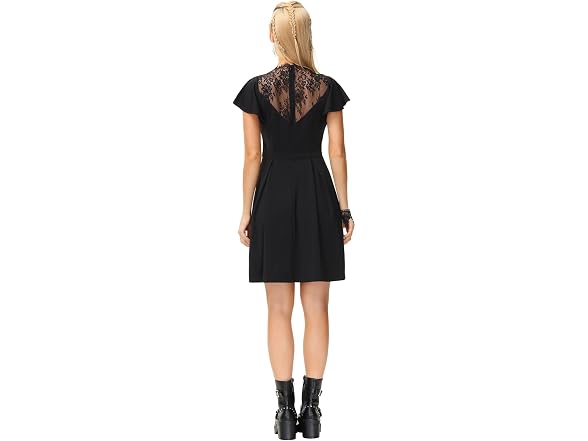 Scarlet Darkness Women (S) Ruffle Cap Sleeve Dress