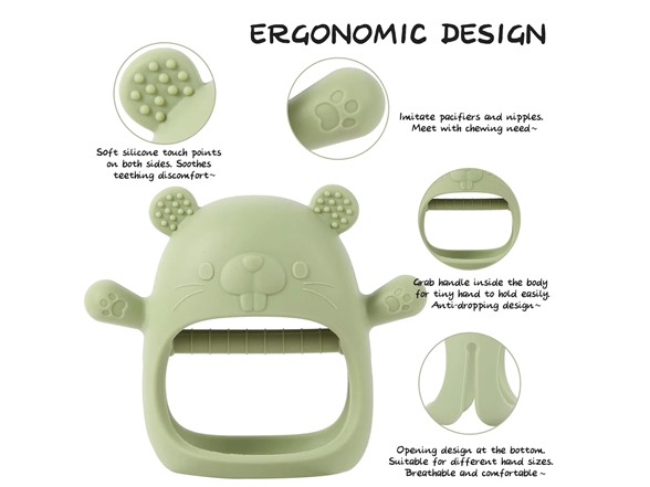 3-Pack Baby Teething Mitten