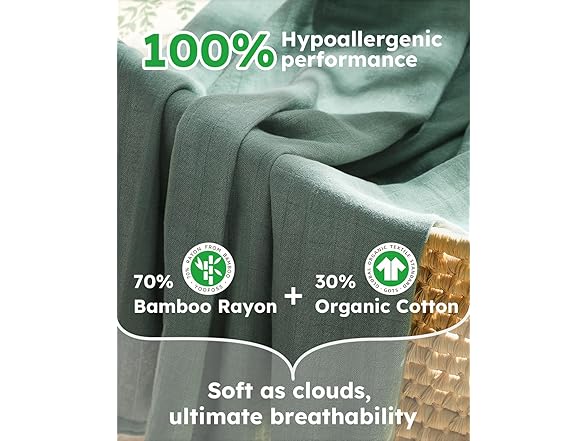 Yoofoss Muslin Swaddle Blankets