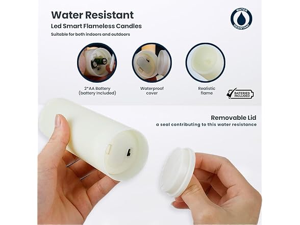 Set of 12 Flameless LED Candles with Remote Control
