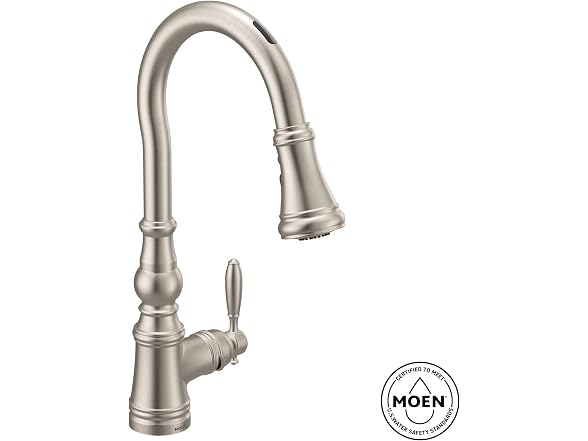 Moen Weymouth Chrome Smart Faucet Touchless Pull-Down