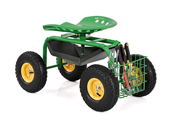 IRONMAX Garden Cart with Seat