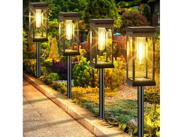 $32.99, Was $119.98, 72% Off! BesLowe Solar Pathway Lights Warm White dealfomo