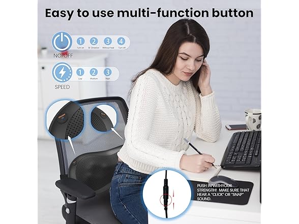 Adjustable Neck-Shoulder Massage Pillow