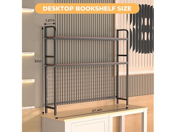 FAHKNS FAHKNS Desktop Bookshelf - 2-Tier Desk