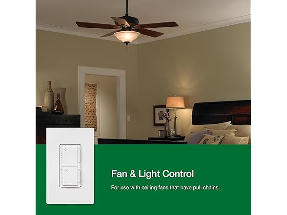 Lutron Maestro Fan Control & Light Dimmer for LEDs
