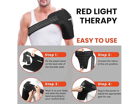 Viconor Red Light Shoulder Wrap Black